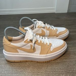 NWT Women Nike Air Jordan 1 Elevate Low Platform Onyx Beige White sz 11